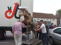 Dionysius unloaded from the Truck